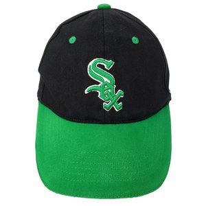 Chicago White Sox Baseball Hat Ball Cap Miller Lite Beer Embroidered Black Green